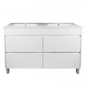 Qubist Matte White Free Standing 1500 Vanity Cabinet Only